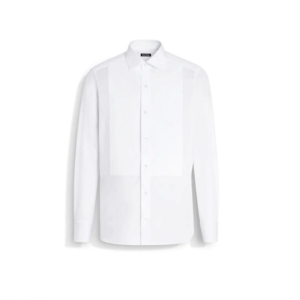Zegna Tuxedo White French Cuff Panel Front Dress
shirt 44/17.5